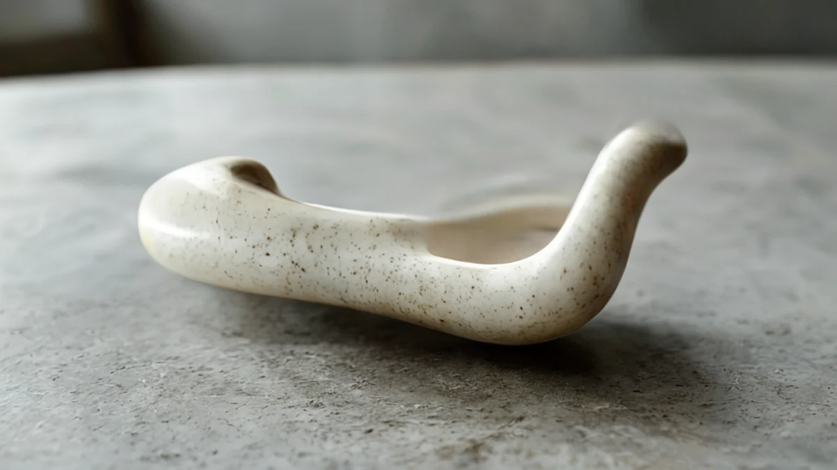 Ceramic pipe made of refractory material, used in high-temperature applications.
